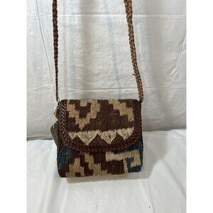 L. J. Simone Kilim wool Aztec SouthwesternTapestry  Purse new